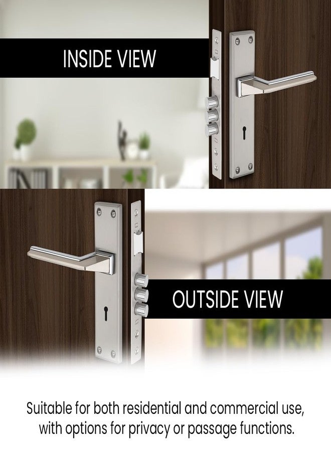 Link Slava Mortise Lock |for Main & Internal Door in Residential & Commercial Spaces | 8 Inches Heavy Duty Handle Set with Both Side Key Access, 3 Keys,6 Lever Lock Body |SS Finish|2 Years Warranty - Image 3